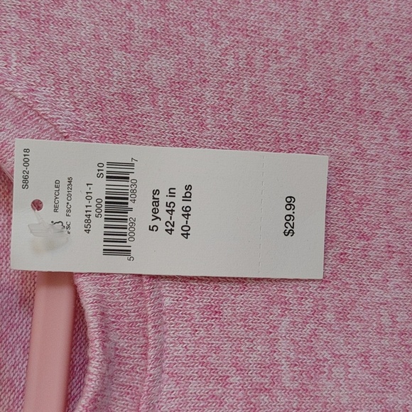 K#8 Baby Gap cream and pink toddler dress size 5 years old. - Picture 5 of 5